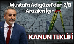 Mustafa Adıgüzel’den 2/B Arazileri İçin Kanun Teklifi