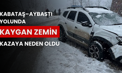 Kabataş–Aybastı Yolunda Kaygan Zemin Kazaya Neden Oldu