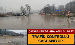 Çatalpınar’da Ana Yolu Su Bastı