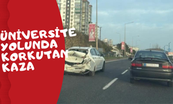 Üniversite Yolunda Korkutan Kaza