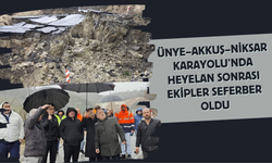 Ünye–Akkuş–Niksar Karayolu’nda Heyelan Sonrası Ekipler Seferber Oldu