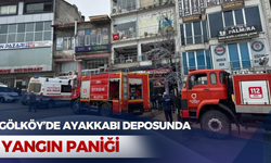 Gölköy’de Ayakkabı Deposunda Yangın Paniği