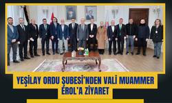 Yeşilay Ordu Şubesi’nden Vali Muammer Erol’a Ziyaret