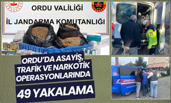 Ordu’da Asayiş, Trafik ve Narkotik Operasyonlarında 49 Yakalama