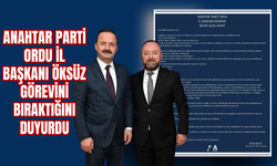 Anahtar Parti Ordu İl Başkanı Öksüz Görevini Bıraktığını Duyurdu