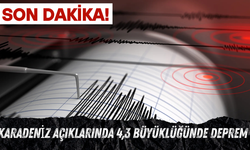 Karadeniz Açıklarında 4,3 Büyüklüğünde Deprem