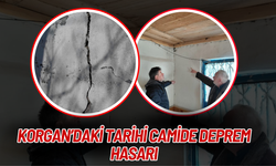 Korgan’daki Tarihi Camide Deprem Hasarı