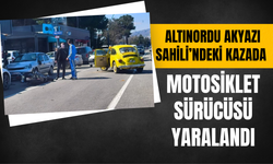 Altınordu Akyazı Sahili’ndeki Kazada Motosiklet Sürücüsü Yaralandı