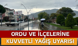 Ordu ve İlçelerine Kuvvetli Yağış Uyarısı