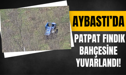 Aybastı’da Patpat Fındık Bahçesine Yuvarlandı!