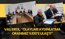 Vali Erol, “Olayları Aydınlatma Oranımız %100’e Ulaştı”