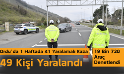 Ordu’da 1 Haftada 41 Yaralamalı Kaza: 49 Kişi Yaralandı