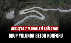 Akkuş’ta 7 Mahalleyi Bağlayan Grup Yolunda Beton Konforu