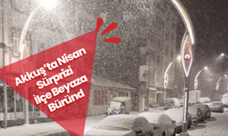 Akkuş’ta Nisan Sürprizi: İlçe Beyaza Büründü
