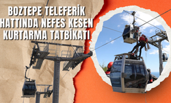 Boztepe Teleferik Hattında Nefes Kesen Kurtarma Tatbikatı