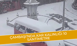 Çambaşı’nda Kar Kalınlığı 10 Santimetre