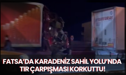 Fatsa’da Karadeniz Sahil Yolu’nda Tır Çarpışması Korkuttu!