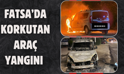 Fatsa’da Korkutan Araç Yangını