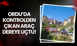 Ordu’da Kontrolden Çıkan Araç Dereye Uçtu!
