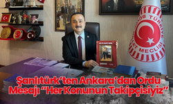 Şanlıtürk’ten Ankara’dan Ordu Mesajı: “Her Konunun Takipçisiyiz”