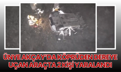Ünye Akçay’da Köprüden Dereye Uçan Araçta 2 Kişi Yaralandı