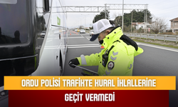 Ordu Polisi Trafikte Kural İhlallerine Geçit Vermedi