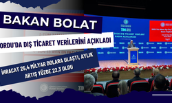 BAKAN BOLAT ORDU’DA DIŞ TİCARET VERİLERİNİ AÇIKLADI