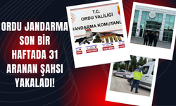 Ordu Jandarma Son Bir Haftada 31 Aranan Şahsı Yakaladı!
