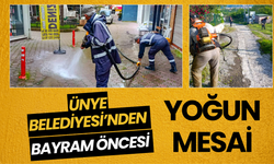 Ünye Belediyesi’nden Bayram Öncesi Yoğun Mesai