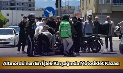 Altınordu’nun En İşlek Kavşağında Motosiklet Kazası