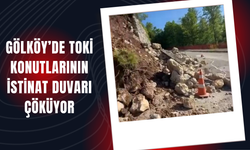 Gölköy’de TOKİ Konutlarının İstinat Duvarı Çöküyor