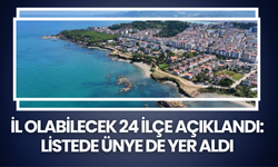 İl Olabilecek 24 İlçe Açıklandı: Listede Ünye de Yer Aldı