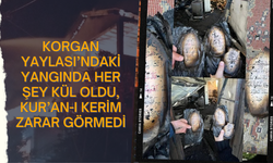 Korgan Yaylası’ndaki Yangında Her Şey Kül Oldu, Kur’an-ı Kerim Zarar Görmedi