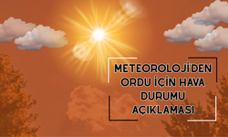 Meteoroloji’den Ordu İçin Hava Durumu Açıklaması