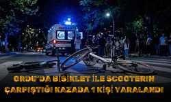 Ordu’da Bisiklet ile Scooterın Çarpıştığı Kazada 1 Kişi Yaralandı