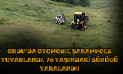 Ordu’da Otomobil Şarampole Yuvarlandı, 76 Yaşındaki Sürücü Yaralandı!