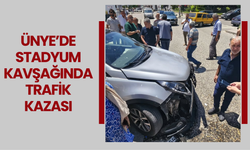 Ünye’de Stadyum Kavşağında Trafik Kazası