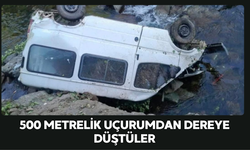 500 Metrelik Uçurumdan Dereye Düştüler