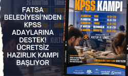 Fatsa Belediyesi’nden KPSS Adaylarına Destek! Ücretsiz Hazırlık Kampı Başlıyor