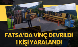Fatsa’da Vinç Devrildi: 1 Kişi Yaralandı