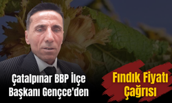 Çatalpınar BBP İlçe Başkanı Gençce'den Fındık Fiyatı Çağrısı