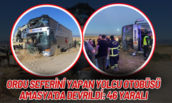 Ordu Seferini Yapan Yolcu Otobüsü Amasya'da Devrildi: 46 Yaralı