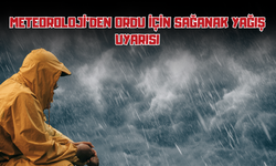 Meteoroloji'den Ordu İçin Sağanak Yağış Uyarısı