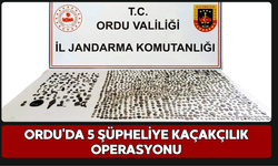 Ordu'da 5 Şüpheliye Kaçakçılık Operasyonu