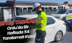Ordu'da Bir Haftada 54 Yaralamalı Kaza: 87 Kişi Yaralandı