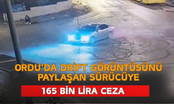 Ordu'da Drift Görüntüsünü Paylaşan Sürücüye 165 Bin Lira Ceza
