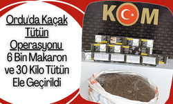 Ordu'da Kaçak Tütün Operasyonu: 6 Bin Makaron ve 30 Kilo Tütün Ele Geçirildi