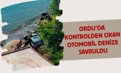 Ordu'da Kontrolden Çıkan Otomobil Denize Savruldu