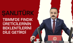 Şanlıtürk TBMM'de Fındık Üreticilerinin Beklentilerini Dile Getirdi