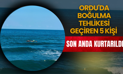 Ordu'da Boğulma Tehlikesi Geçiren 5 Kişi Son Anda Kurtarıldı